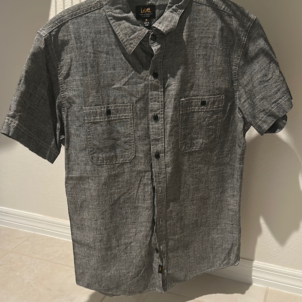 Levi's Gray Casual Button Down Shirt Short Sleeve
